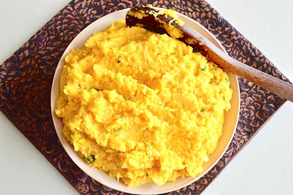 Cheesy Mashed Cauliflower