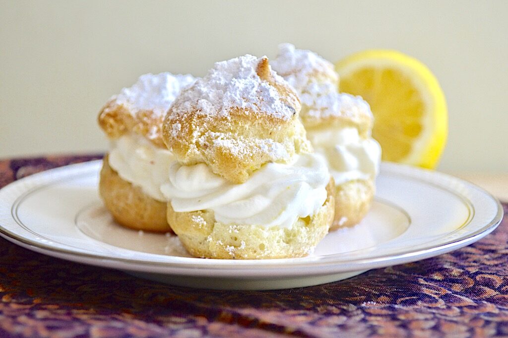 Lemon Lavender Cream Puffs