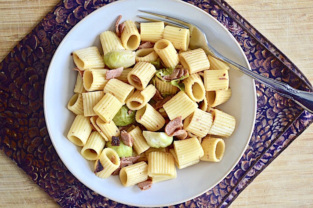Brussel Sprout and Bacon Pasta