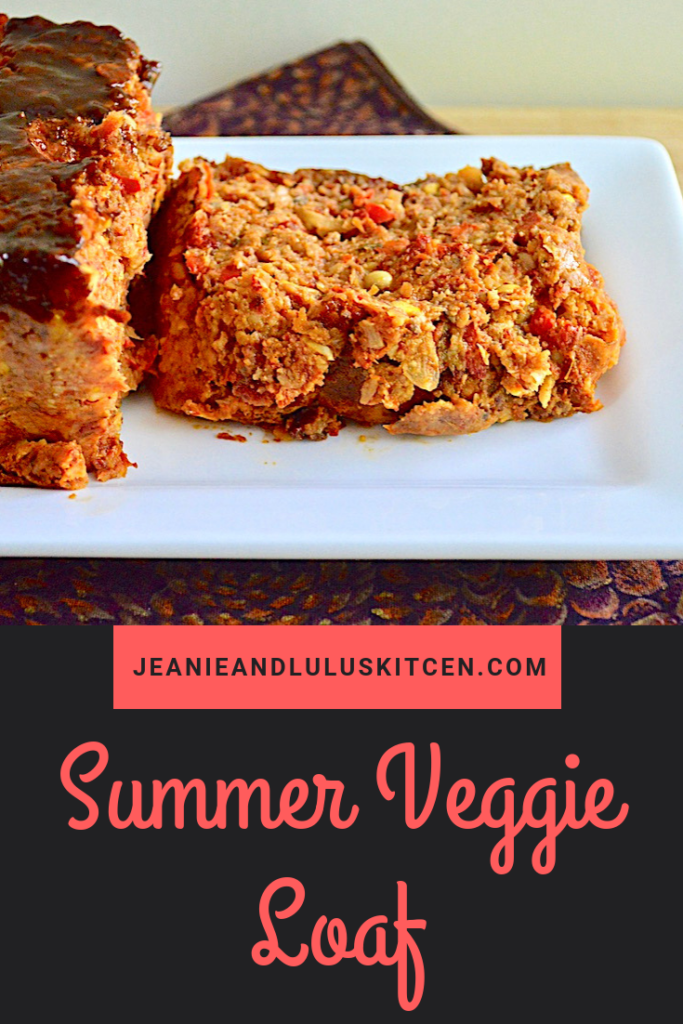 This summer veggie loaf is such a fantastic way to use all of that gorgeous, seasonal produce in one super hearty and flavorful vegetarian meal! #vegetarian #dinner #vegetables #summerveggieloaf #jeanieandluluskitchen