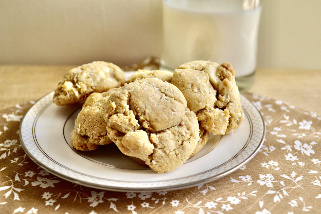 White Chocolate Coconut Macadamia Cookies